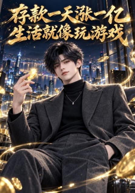 存款一天涨一亿，生活就像玩游戏海报